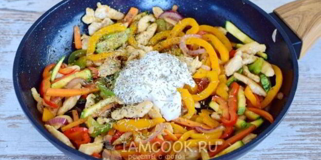 Рецепт рагу из кабачков с курицей