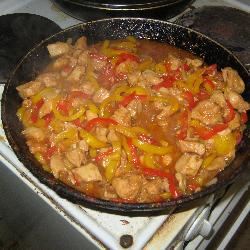 Рецепт Рагу из курицы со сладким перцем