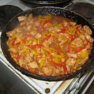 Рецепт Рагу из курицы со сладким перцем