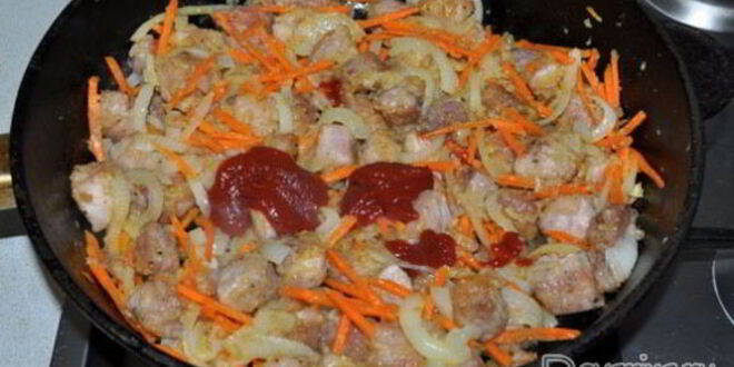 Рецепт рагу из свинины с тушеной капустой