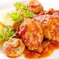 Рецепт Рагу из цыпленка с белым вином