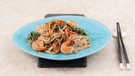 Рецепт Рисовой лапши харусаме с креветками