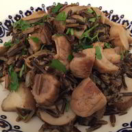 Рецепт Диетического ризотто из дикого риса с белыми грибами