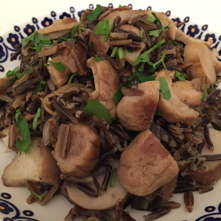 Рецепт Диетического ризотто из дикого риса с белыми грибами