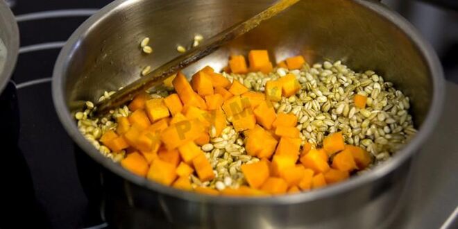 Рецепт ризотто из перловки с овощами