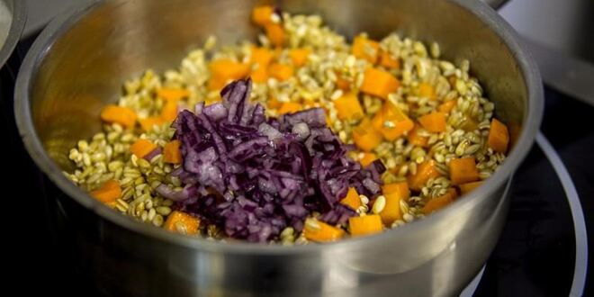 Рецепт ризотто из перловки с овощами