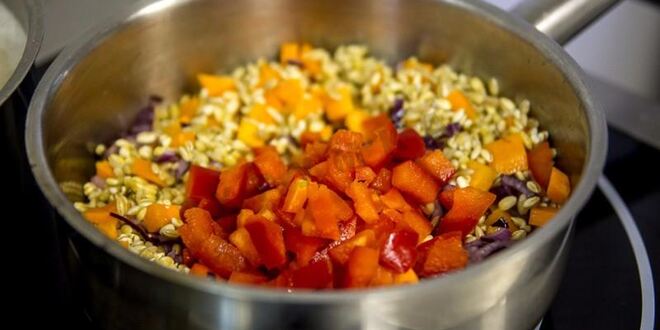 Рецепт ризотто из перловки с овощами