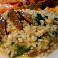 Рецепт Ризотто с белыми грибами и шпинатом