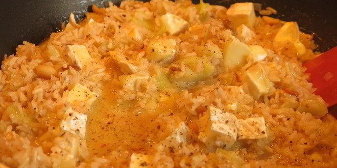 Рецепт ризотто с бурым рисом и камамбером