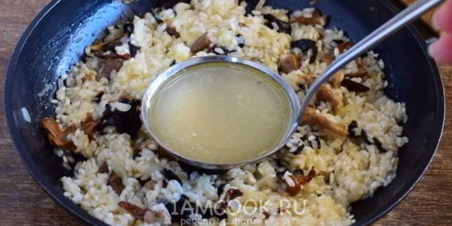 Рецепт ризотто с грибами