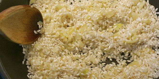 Рецепт ризотто с грушей и горгонзолой