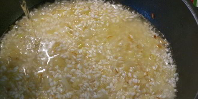 Рецепт ризотто с грушей и горгонзолой