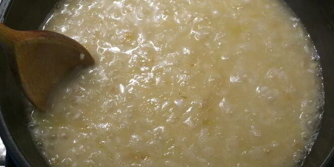 Рецепт ризотто с грушей и горгонзолой