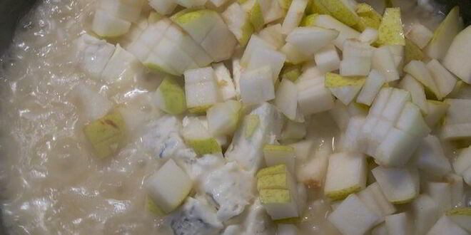 Рецепт ризотто с грушей и горгонзолой