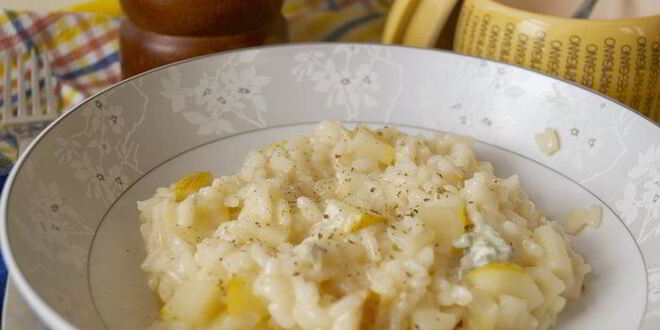 Рецепт ризотто с грушей и горгонзолой