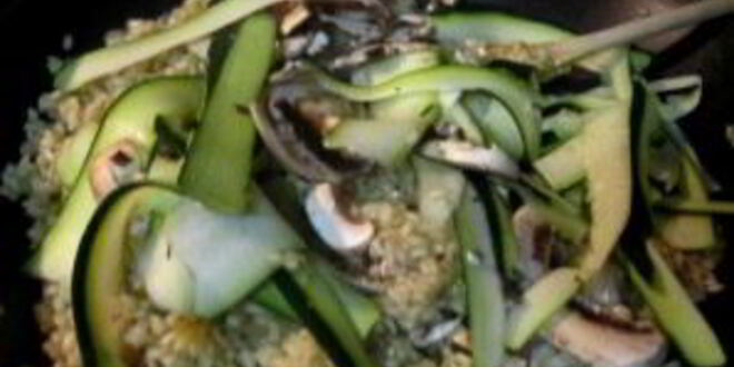 Рецепт ризотто с кабачками и курицей