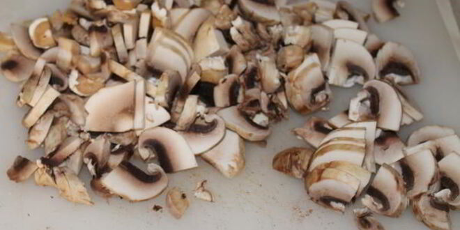 Рецепт ризотто с кальмарами и шампиньонами