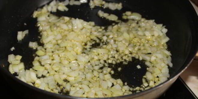 Рецепт ризотто с кальмарами и шампиньонами