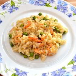Рецепт Ризотто с креветками и горошком