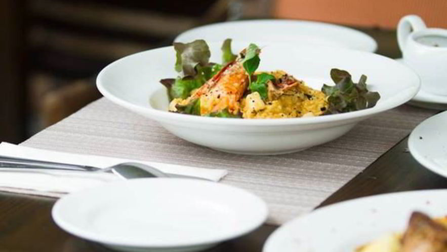 Рецепт ризотто с креветками и гребешками