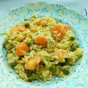 Рецепт Ризотто с креветками и сливками