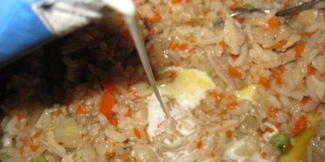 Рецепт ризотто с курицей и овощами