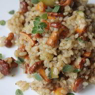 Рецепт Ризотто с лисичками в сливках