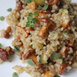 Рецепт Ризотто с лисичками в сливках