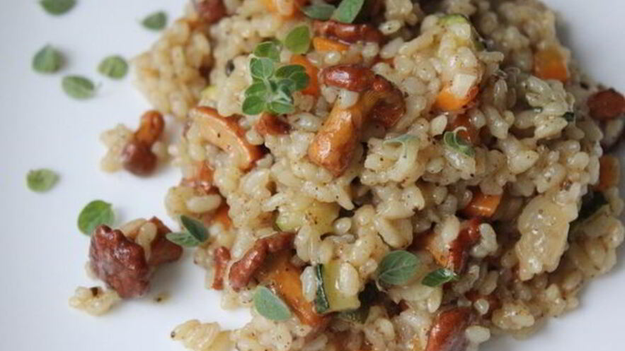 Рецепт ризотто с лисичками в сливках