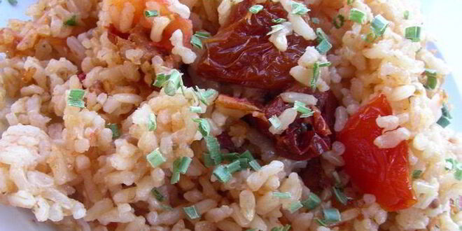 Рецепт ризотто с помидорами и вялеными томатами