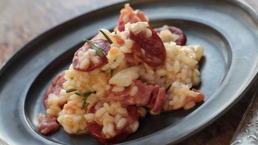 Рецепт ризотто с сосисками