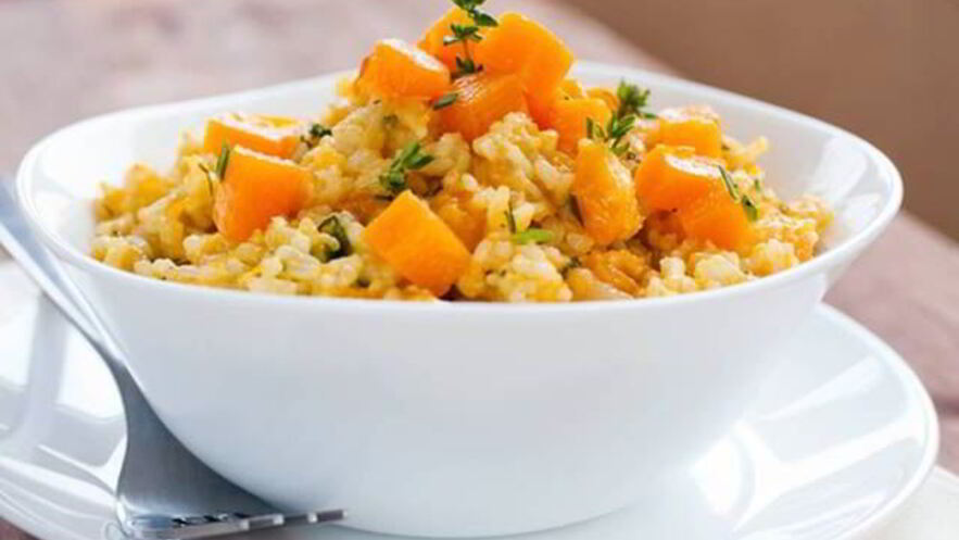 Рецепт ризотто с тыквой и грибами