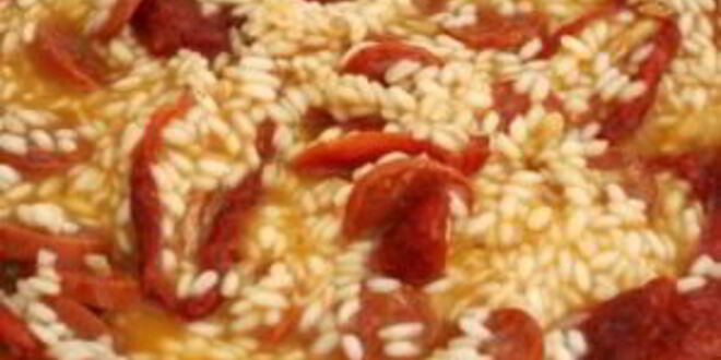 Рецепт ризотто с вялеными помидорами