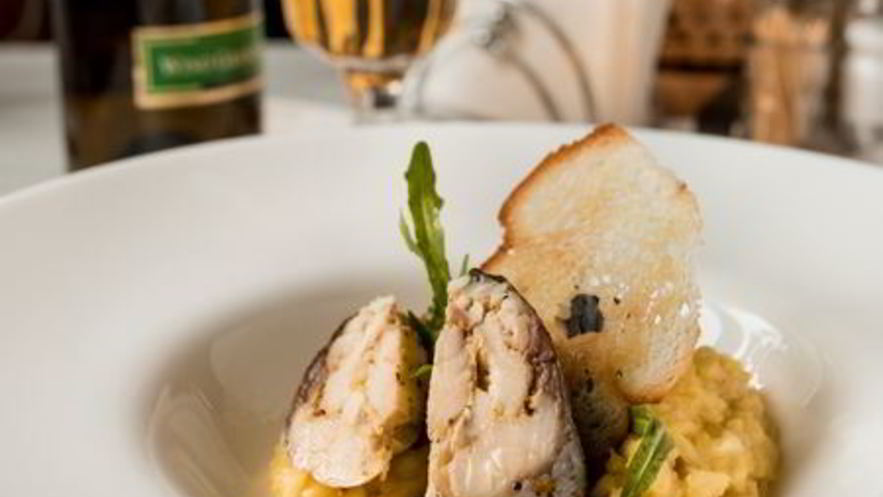 Рецепт рулетиков из дорады с шафрановым ризотто