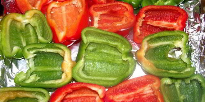 Рецепт сладких перцев, фаршированных ризотто