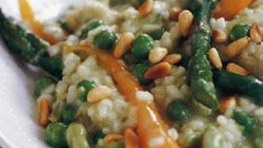 Рецепт весеннего овощного ризотто