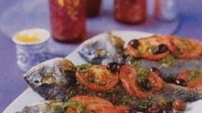 Рецепт Ароматной дорады с соусом и травами