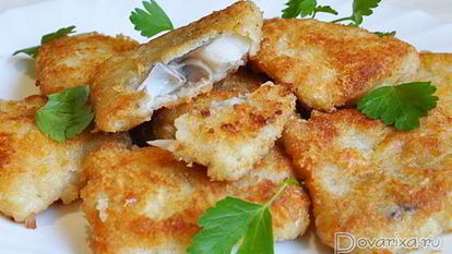 Рецепт Белой рыбы в панировке с сыром