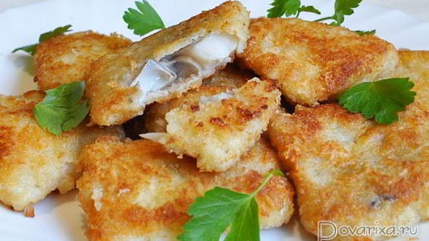 Рецепт белой рыбы в панировке с сыром