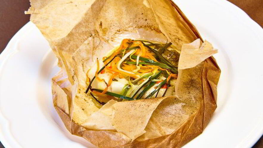 Рецепт филе палтуса en papillote
