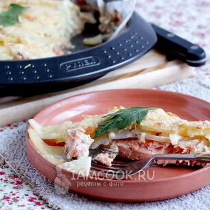 Рецепт Горбуши под картофельной шубой