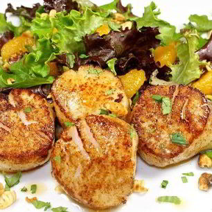 Рецепт Гребешков с апельсином