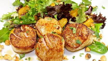 Рецепт Гребешков с апельсином