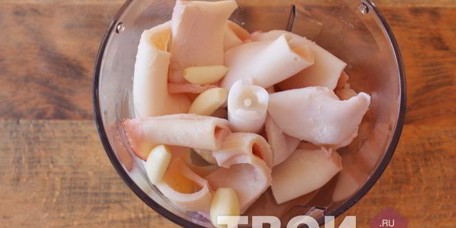 Рецепт кальмаров с сыром