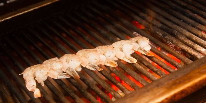 Рецепт креветок на открытом огне