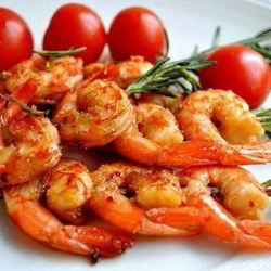 Рецепт Креветок, обжаренных с имбирем