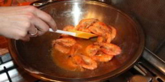 Рецепт креветок жареных в панцире