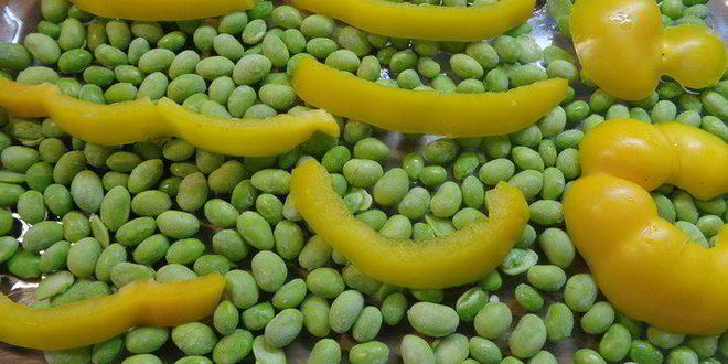 Рецепт лосося на подушке из соевых бобов и фенхеля