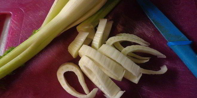 Рецепт лосося на подушке из соевых бобов и фенхеля