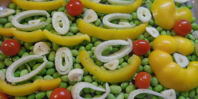 Рецепт лосося на подушке из соевых бобов и фенхеля